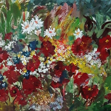 FLOWERS WE LOVE - Acryl on hardboard - 60x50