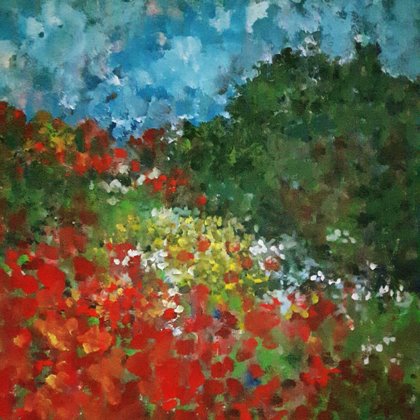 POPPIES FOREVER - Acryl on canvas- 80x80