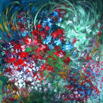 BOUQUET - Acryl on canvas - 80x80