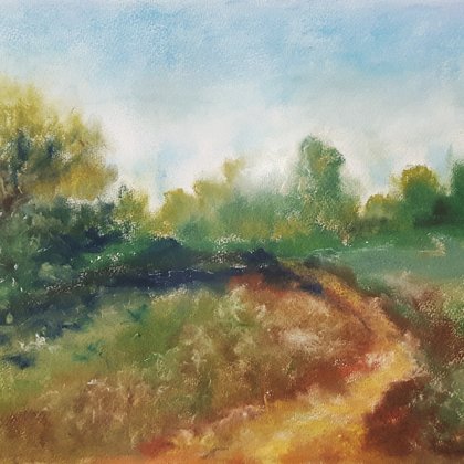 ON THE WAY - Pastel on paper - 70x60