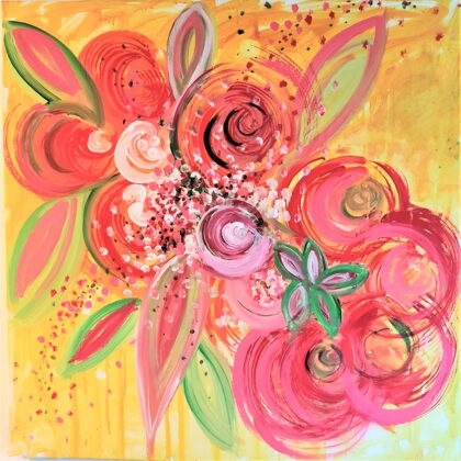 FLOWERS FOR BARBIE - Acryl on canvas - 100x100