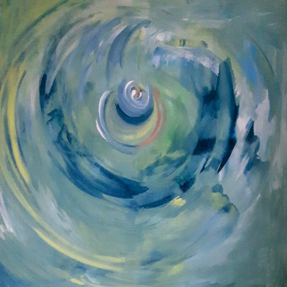 PACIFIC BLUE - Acryl on canvas - 80x80