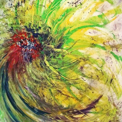 LIKE A PEACOCK- Acryl on canvas - 80x100