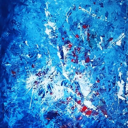 BLUE MOOD - Acryl auf Leinwand - 50x60