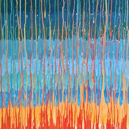 FIRE AND WATER - Acryl auf Leinwand - 80x100