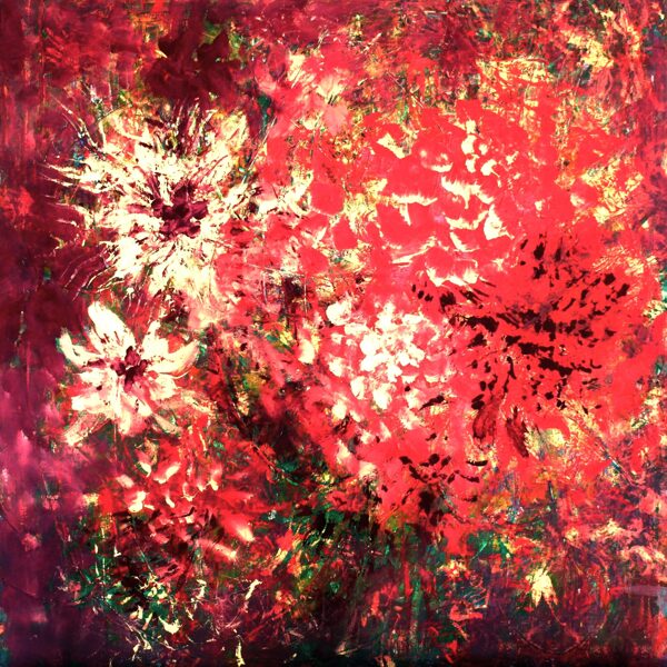 LADY IN RED - Acryl auf Leinwand - 80x80