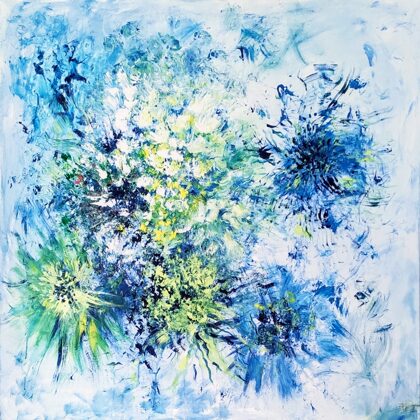 RHAPSODY IN BLUE - Acryl auf Leinwand - 100x100