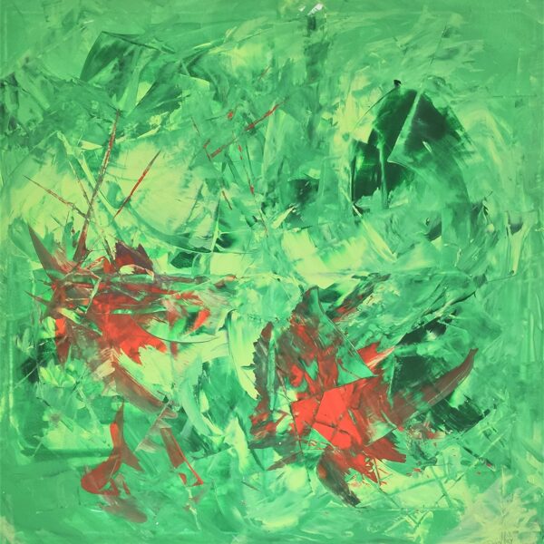TWO LOBSTERS - Acryl auf Leinwand - 100x100