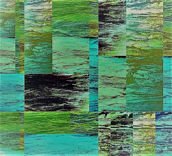 LIKE A RIVER (Baumrinde, Collage)
