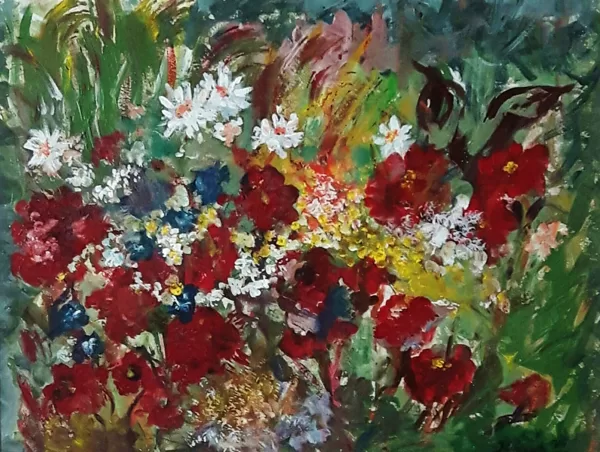 FLOWERS WE LOVE - Acryl on hardboard - 50x60