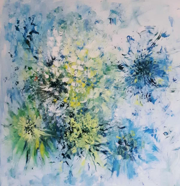 RHAPSODY IN BLUE - Acryl  on canvas - 100x100