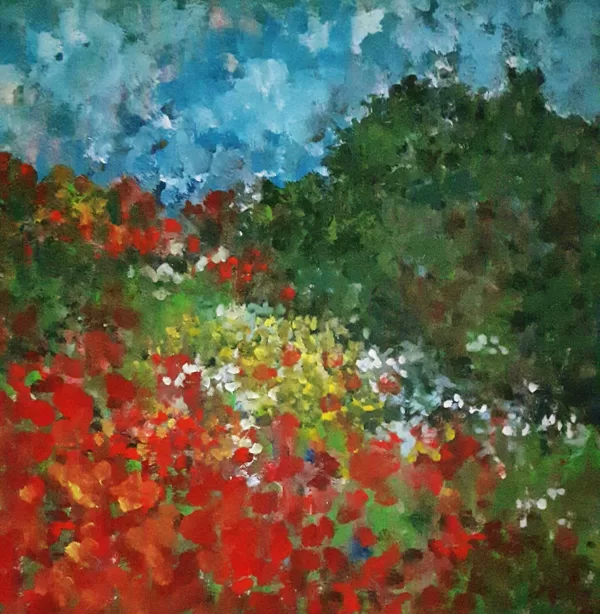 POPPIES FOREVER - Acryl on canvas- 80x80