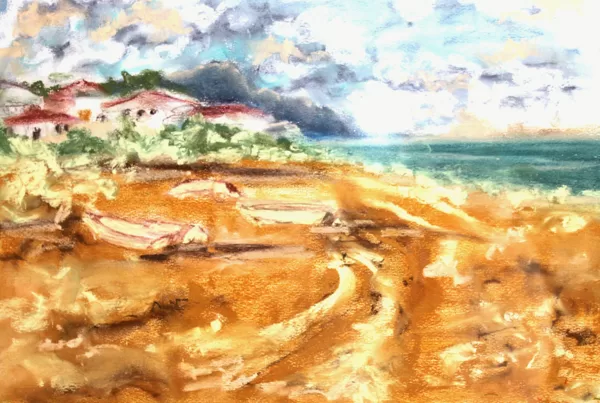 SIESTA - Pastel on paper - 50x60