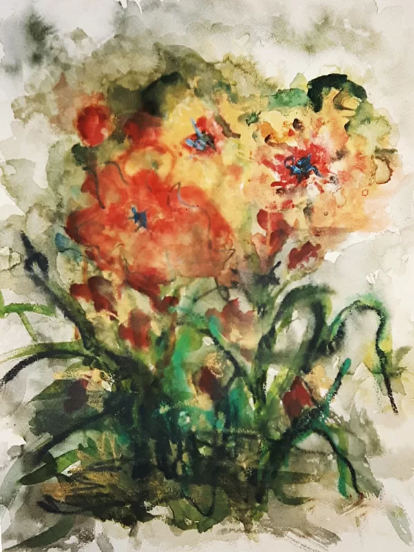 AT THE WAYSIDE - Watercolour/Pastel on paper - 80x70