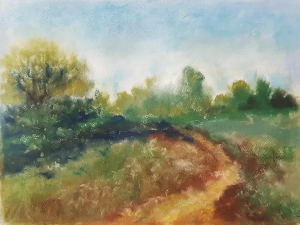 ON THE WAY - Pastel on paper - 60x70