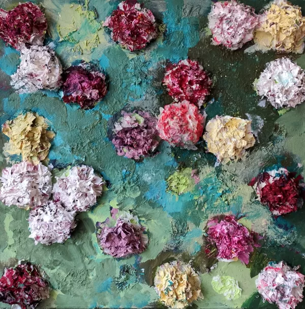 THE FLOWERS OF MY CHILDHOOD - Mixed Media on canvas - 60x50 
