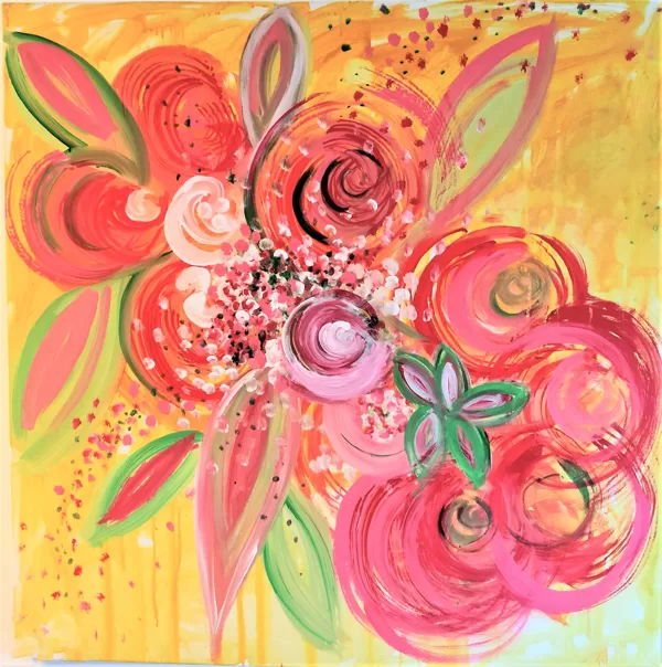 FLOWERS FOR BARBIE - Acryl on canvas - 100x100