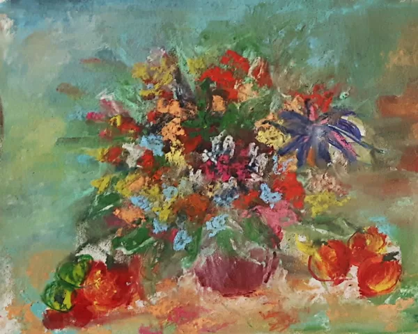 FRUITS AND FLOWERS - Pastel on paper - 40x50