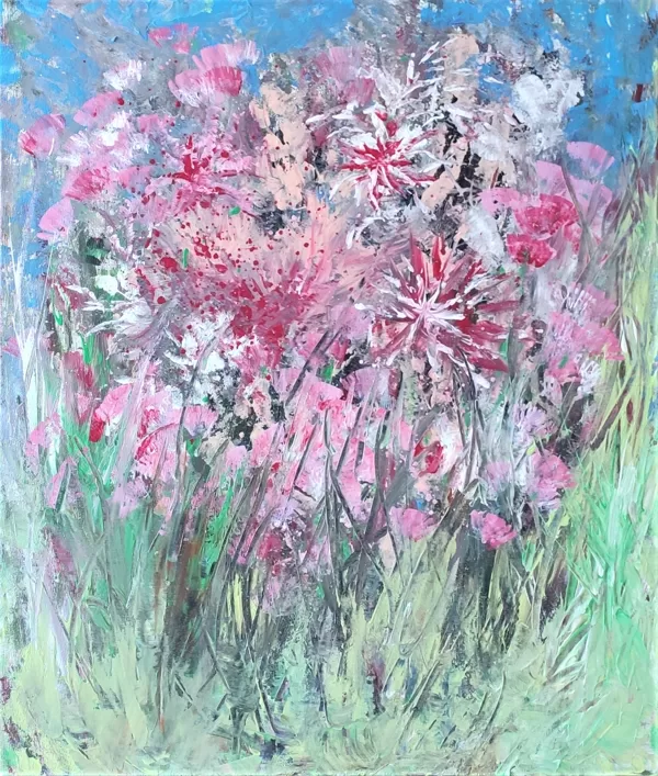 HIDDEN IN THE GRASS - Acryl on canvas - 70x60
