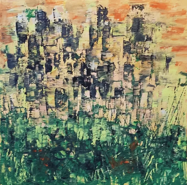 SKYLINE - Acryl on hardboard - 70x70