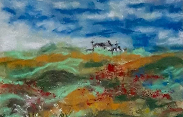EMERGING FOG - Pastel on paper - 50x60