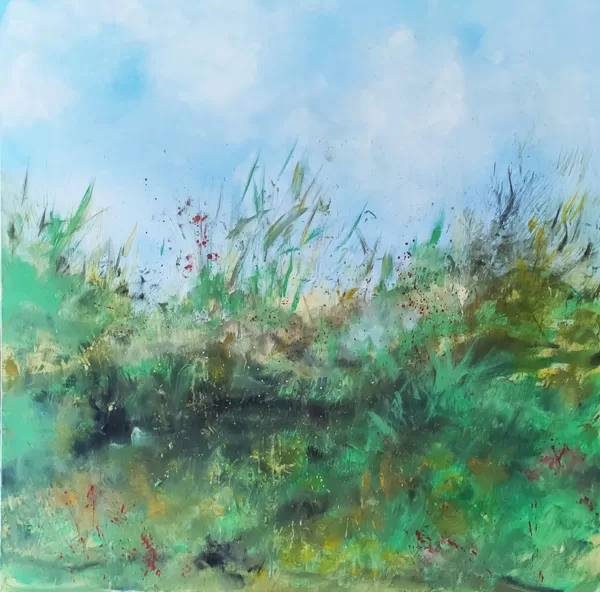 THE SKY ABOVE - Acryl on canvas - 100x100