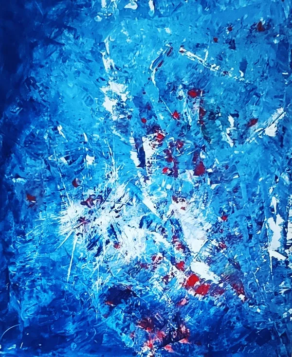 BLUE MOOD - Acryl auf Leinwand - 60x50