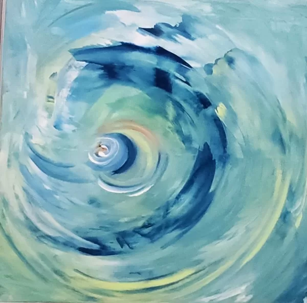 PACIFIC BLUE - Acryl auf Leinwand - 80x80