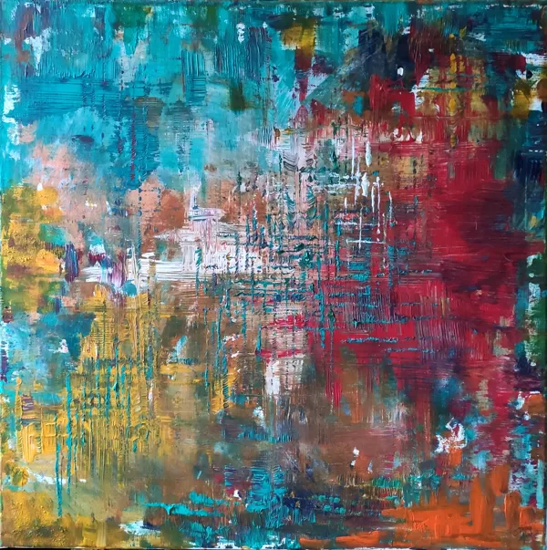 CITY LIGHTS - Acryl auf Leinwand - 80x80