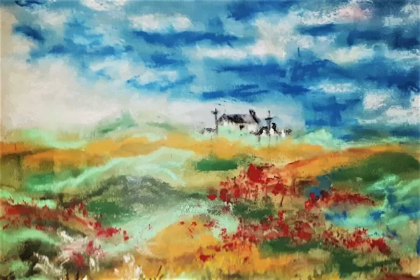 EMERGING FOG - Pastellkreide auf Papier - 40x50