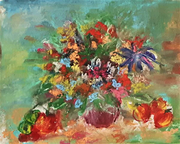 FRUITS AND FLOWERS - Pastellkreide auf Papier - 30x40
