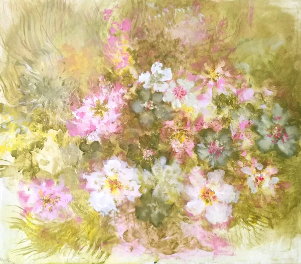 WILD ROSES -Acryl auf Leinwand - 70x80