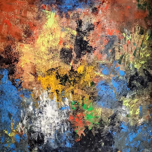 SOME BLUE SPOTS - Acryl auf Leinwand - 90x90 
