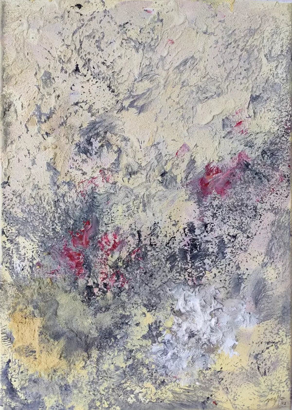 VOLCANIC - Sand / Acryl auf Leinwand - 70x50
