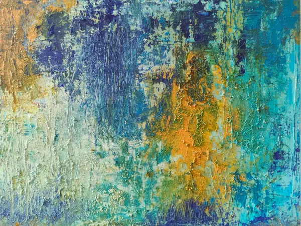  SUMMER COLOURS - Sand/Acryl auf Leinwand - 70x60 