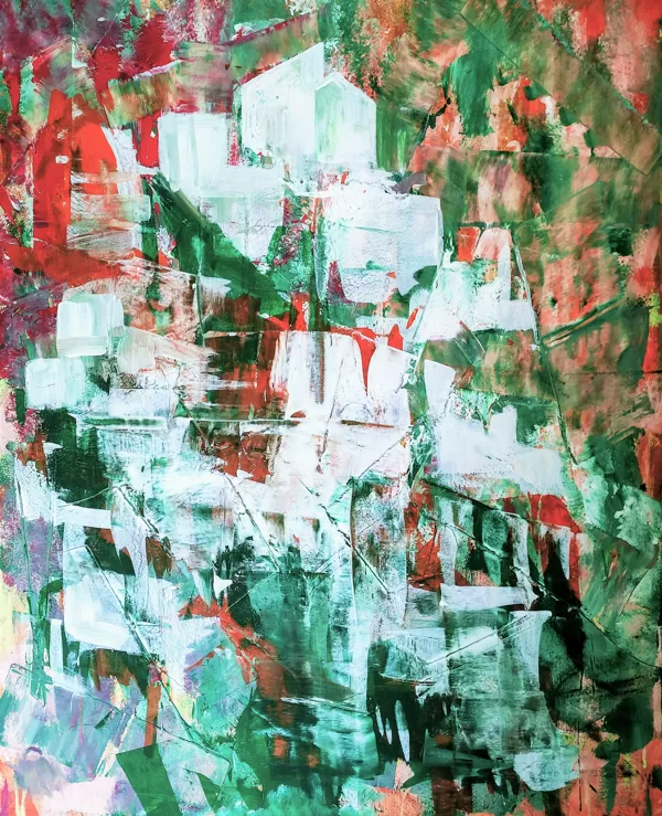 WHITE TOWN - Acryl auf Leinwand - 100x80